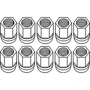 NUT REAR WHEEL (10PK) — Part #EAP-195714