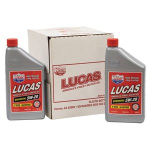 Lucas Oil Synthetic Motor Oil, Synthetic SAE 5W-20, Six 32 oz. bottles, case, 6 — Part #EAP-197231