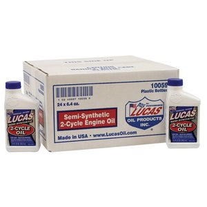 Lucas Oil 2-Cycle Oil, Semi-Synthetic, Twenty-four 6.4 oz. bottles, case, 24 — Part #EAP-197232