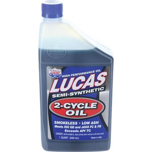 Lucas Oil 2-Cycle Oil, Semi-Synthetic, Six 32 oz. bottles, case, 6 — Part #EAP-197236