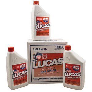Lucas Oil Synthetic Motor Oil, SAE 5W-30, Six 32 oz. bottles, case, 6 — Part #EAP-197257