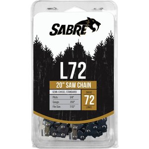 Sabre 20" Chainsaw Chain, 3/8" Semi-Chisel, .050", 72 DL — Part #EAP-197484