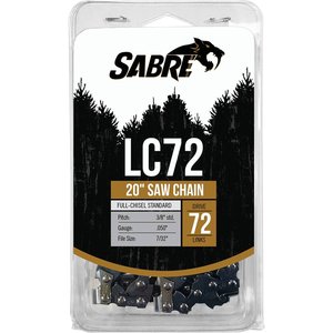 Sabre 20" Chainsaw Chain, 3/8" Chisel, .050", 72 DL — Part #EAP-197499