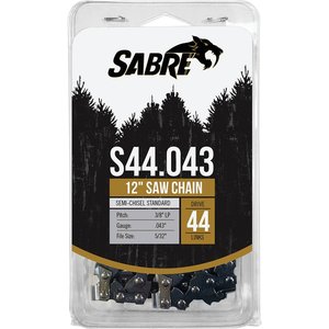 Sabre 12" Chainsaw Chain, 3/8" LP Semi-Chisel, .043", 44 DL — Part #EAP-197524